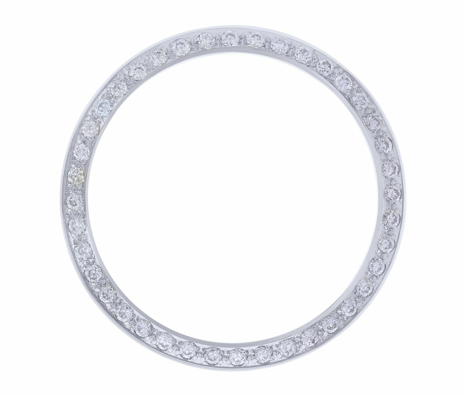 CREATED DIAMOND BEZEL FOR ROLEX DATE OYSTER PERPETUAL 5500 5505 1500 14010 WHITE