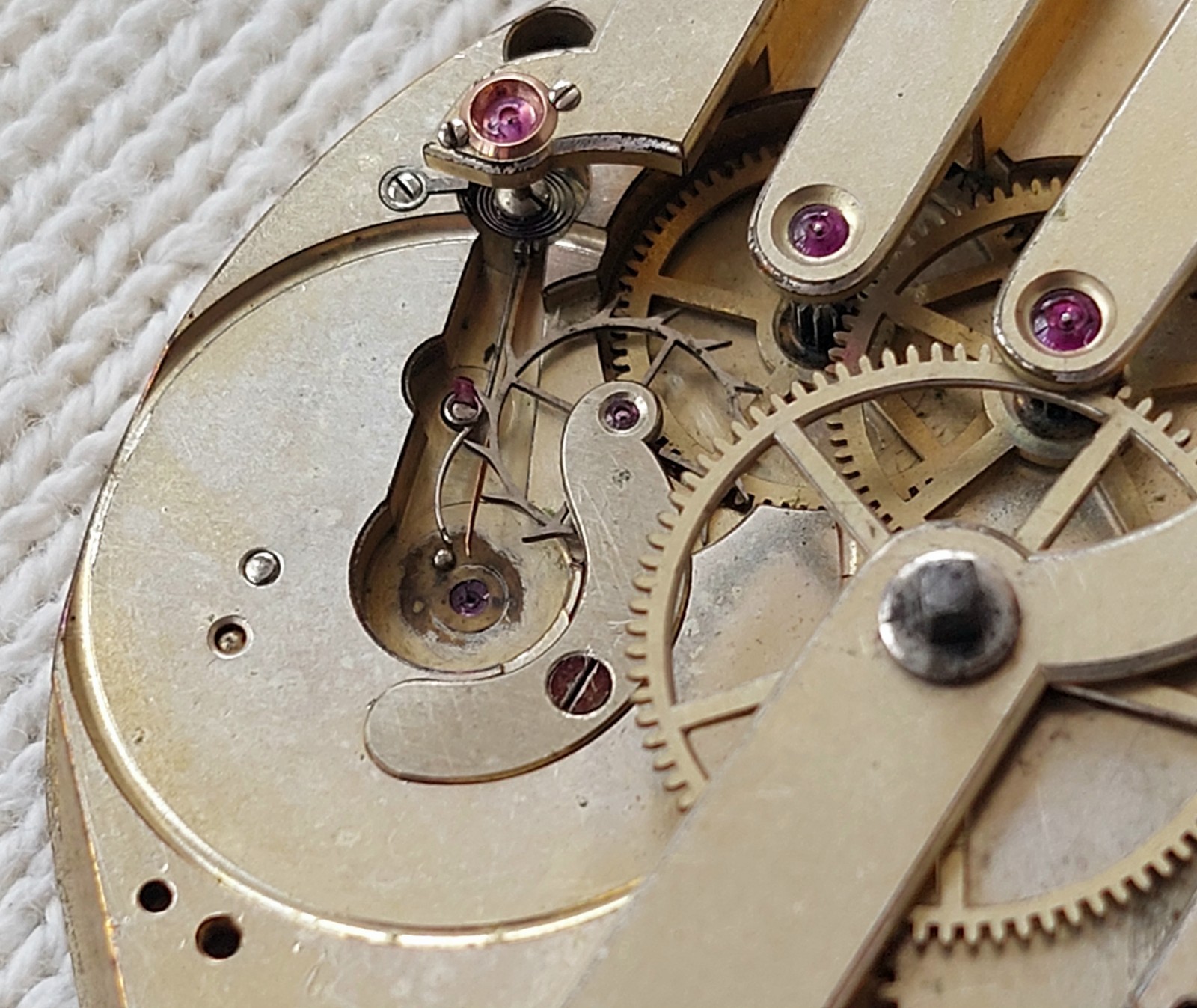 Pocket chronometer movement key winding 1890