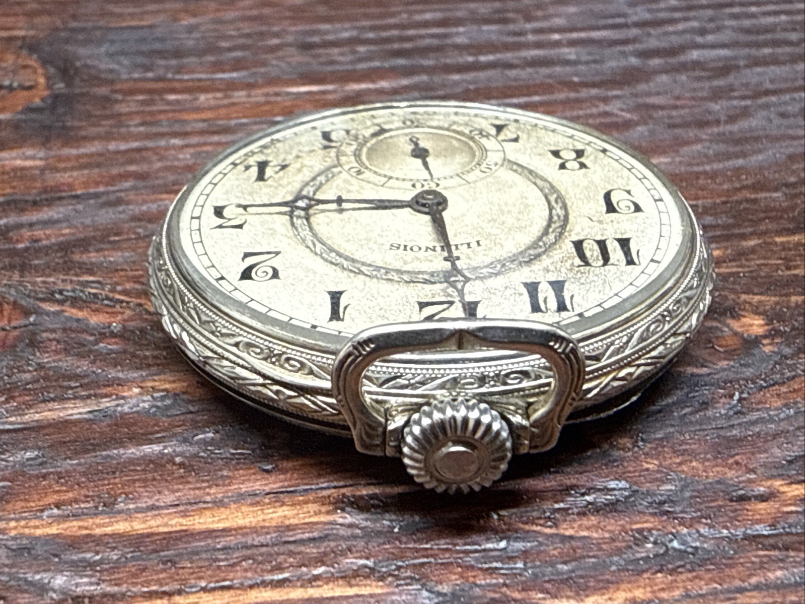 1925 Illinois Model 3 Grade Autocrat 17J 12s Pocket Watch Movement – Running