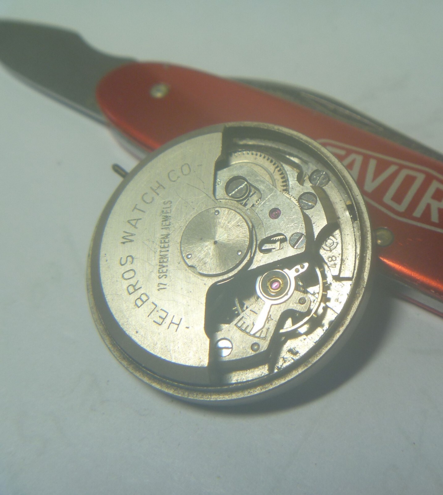 1960s Helbros 17 Jewels Gents Selfinding Otero 48 Base Cal Movt & Dial- Parts!