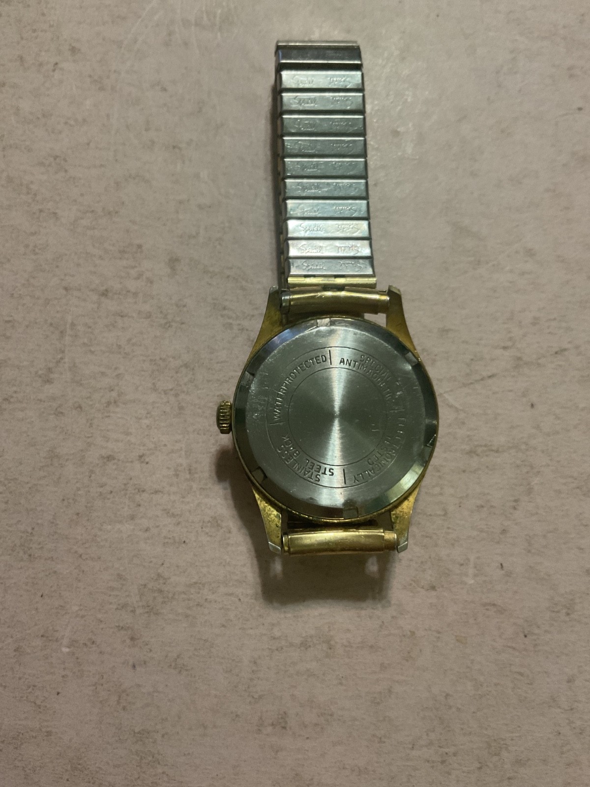 Vtg Hammond Deluxe Waterproof Antimagnetic wristwatch (working) speidel band