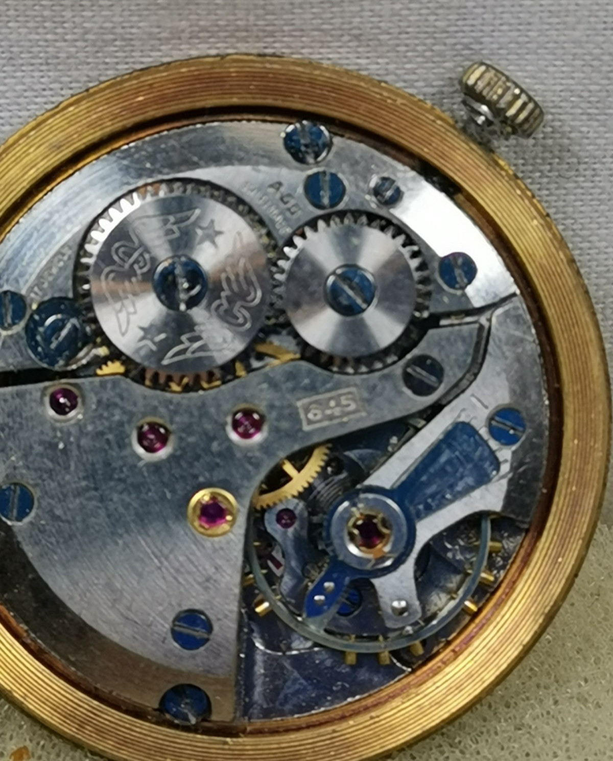 Rotary 17J. Cal A55/ (ETA 2370) Swiss Watch Movement Repair/Parts
