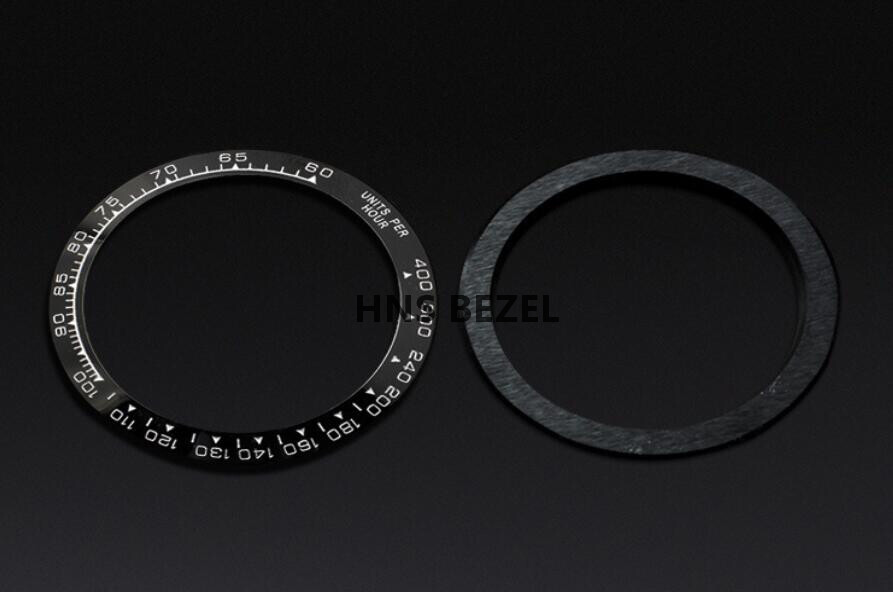 CERAMIC BEZEL FOR ROLEX DAYTONA 16500 16520 116500 116520 BLACK WHITE ENGRAVED