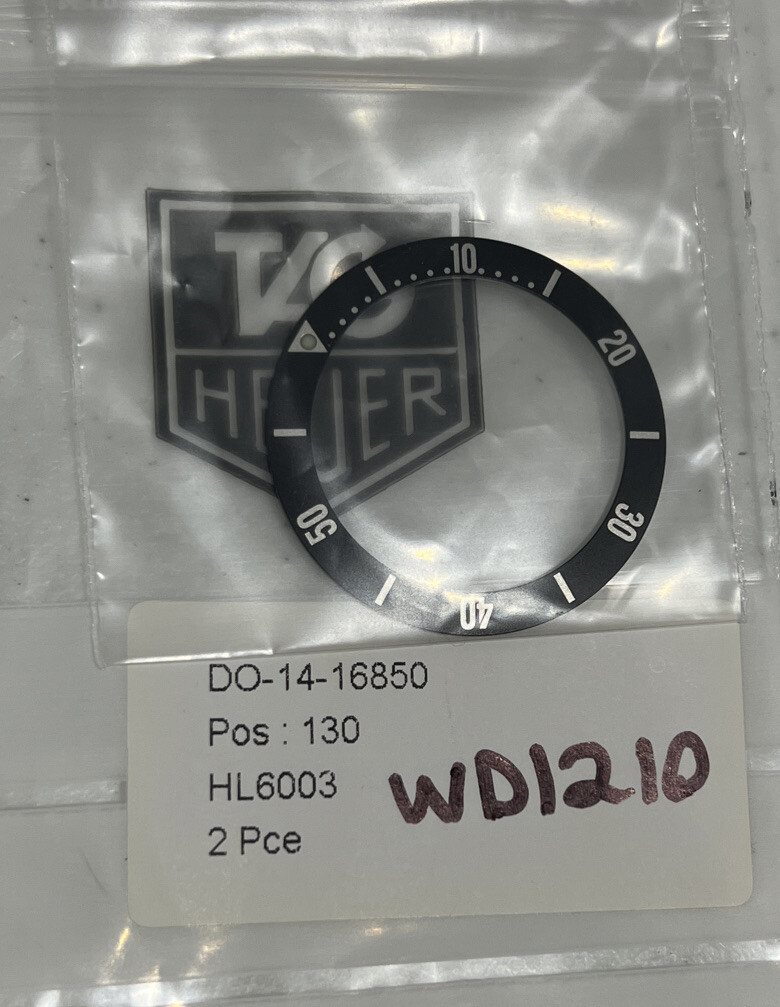 Tag Heuer Aluminum Ring Bezel Insert Black/Grey Original For 1500 HL6003
