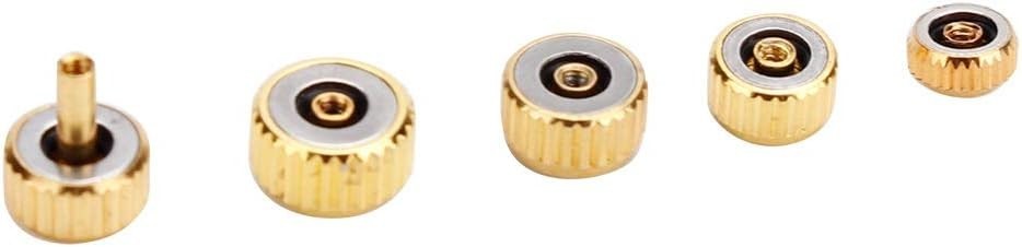 170PCs Stainless Steel Watch Crowns & Stems Assorted Gold Silver Flat Long Mixed