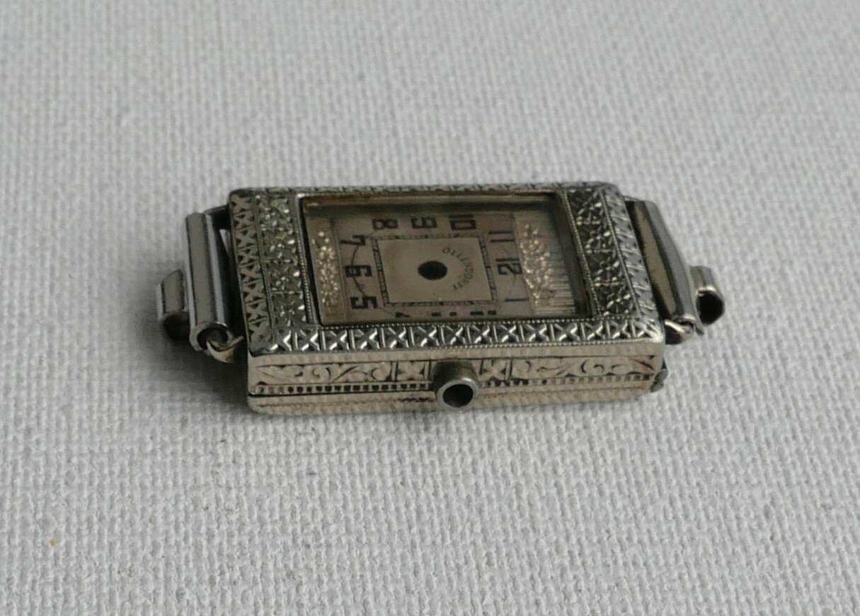 ANTIQUE OLLENDORFF LADIES 14K GOLD FILLED WATCH CASE WITH DIAL