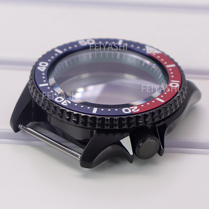 Black Steel Watch Case parts Skx007 mod Chapter Ring For Seiko nh34 NH35 nh36 38