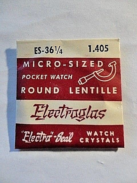 ELECTROGLAS Pocket Watch PKH ES-36 1/4 , 1.405 Low Dome
