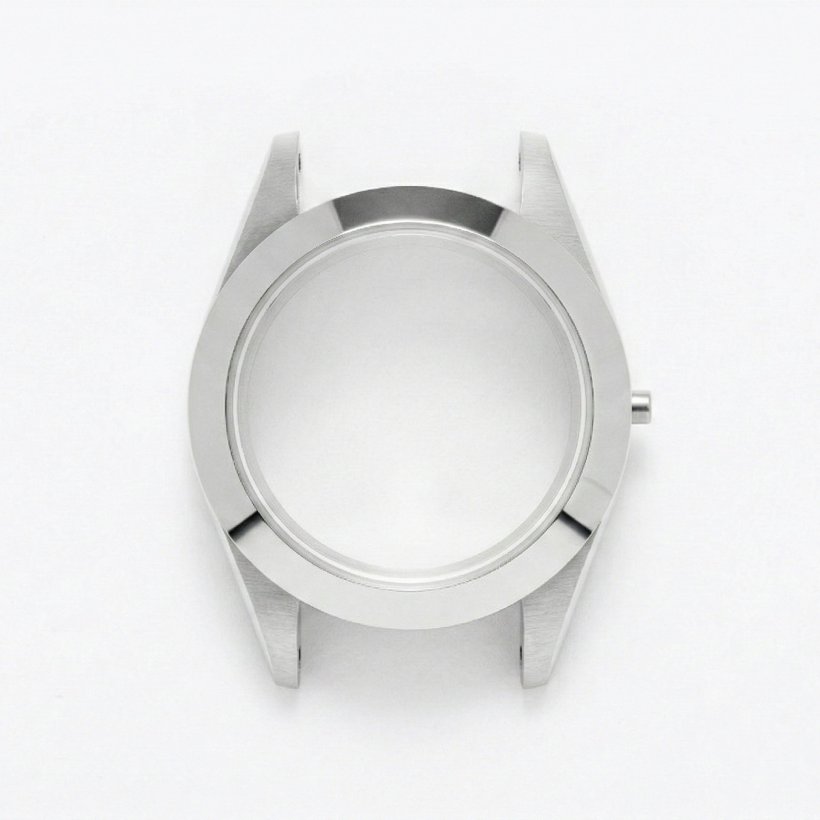 26.5mm glass Silver Watch Case back cover waterproof ring for 2035 Movement