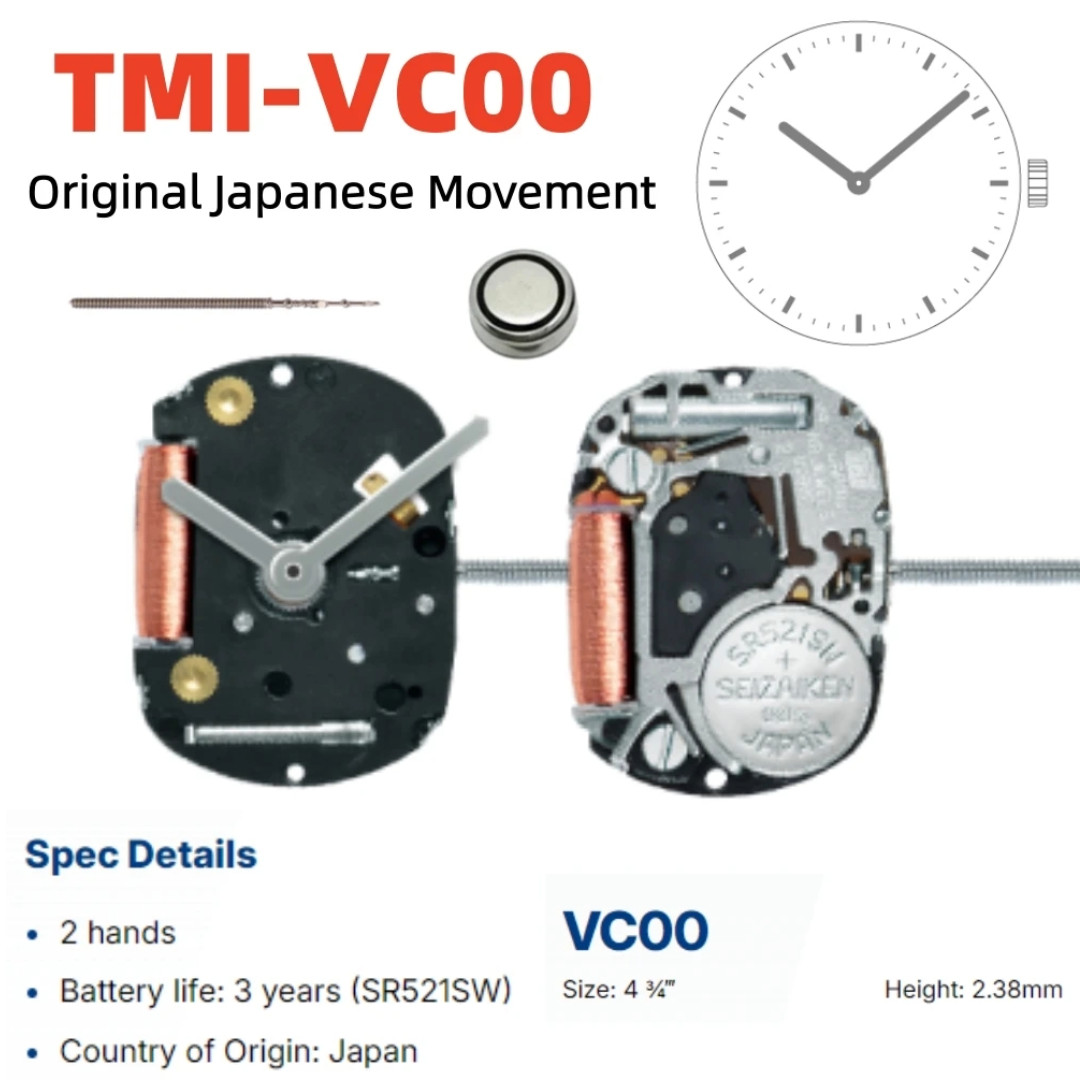 Original Japan VC00 Quartz Watch Movement Dual Time Repair Replacement Part