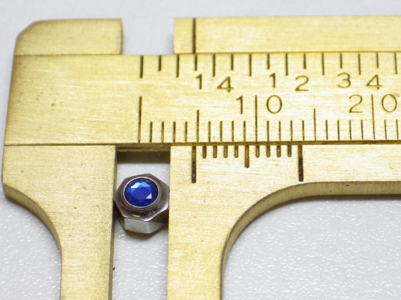 Cartier Crown VA070003 steel w/ blue cabochon 4.65mm, for Santos Galbee LM ver 1