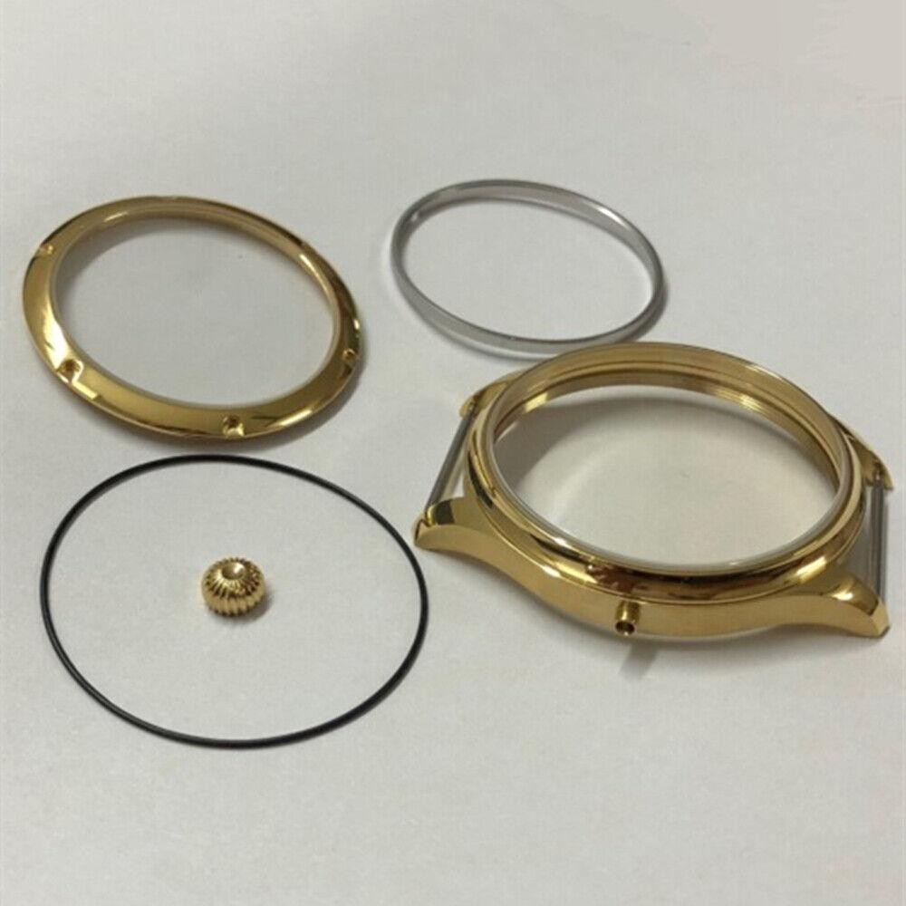 44mm 316L Golden Watch Case for Movement Seagull ST3600/ST3621/ETA6497/ETA6498