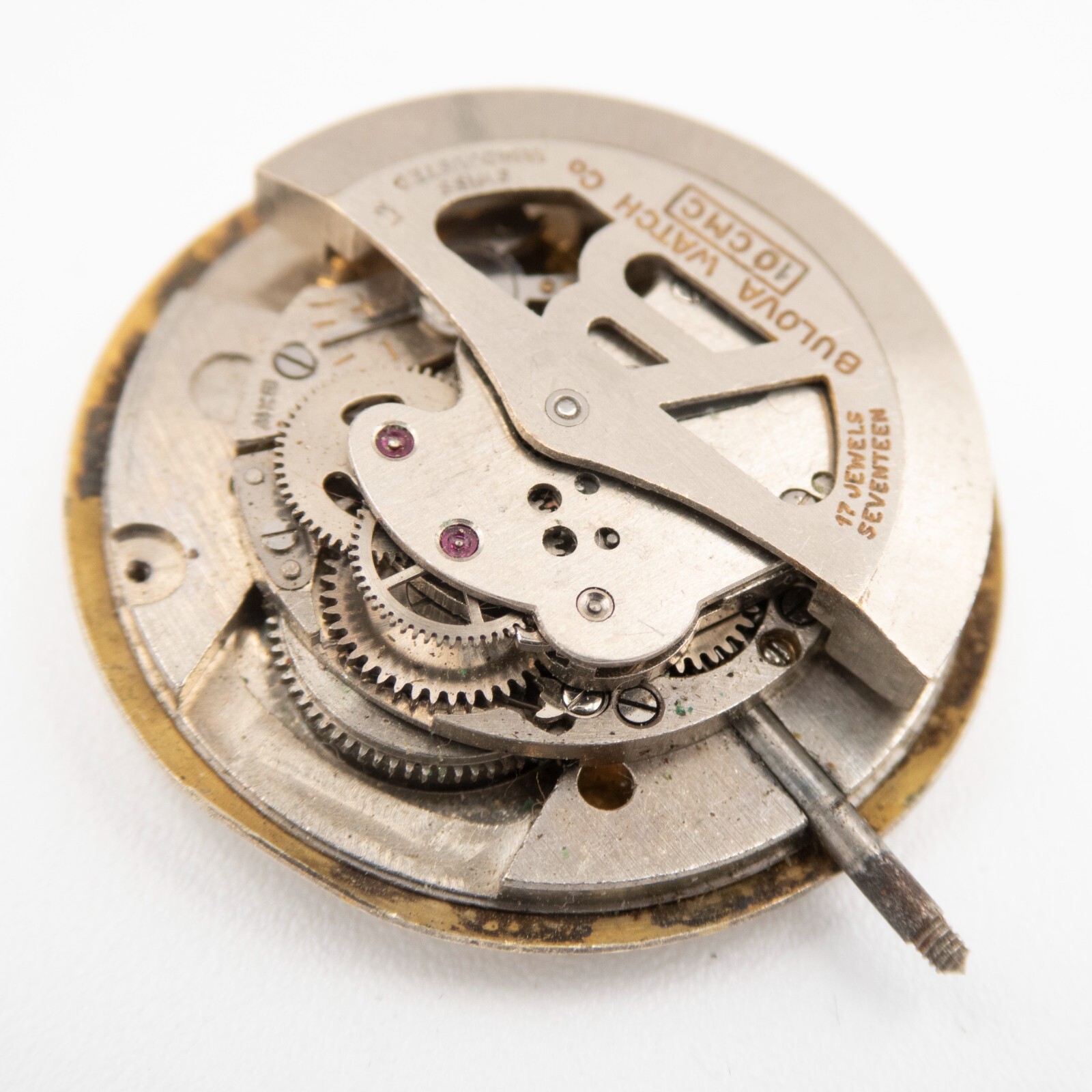 Vintage Bulova Caliber 10CMC 17-Jewel Automatic Wristwatch Movement, Ticks a Bit