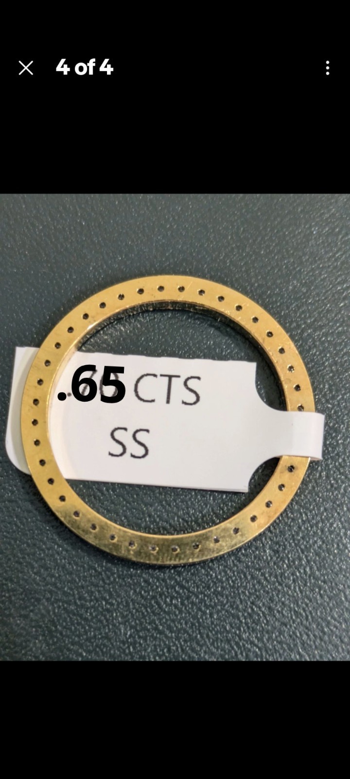Custom Diamond Bezel .65 Cts. In Steel PLATED For Rolex Ladies No Date 24MM