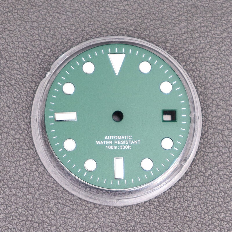 28.5mm Diver Watch Dial Blue Green Lume For NH35 ETA2824 8215 2836 Movement