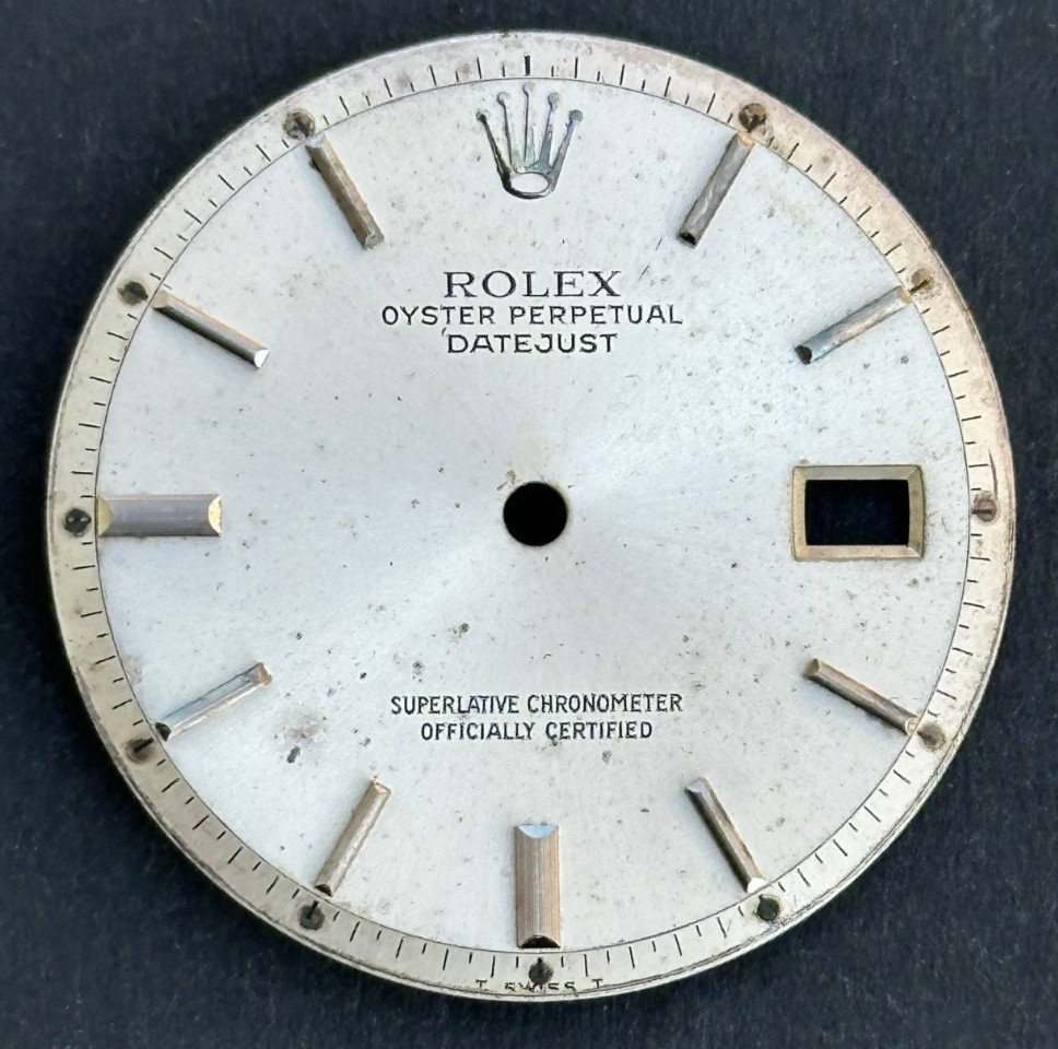 Vintage Rolex Oyster Perpertual Datejust Watch Dial For 36mm Case 1601 1603 1600