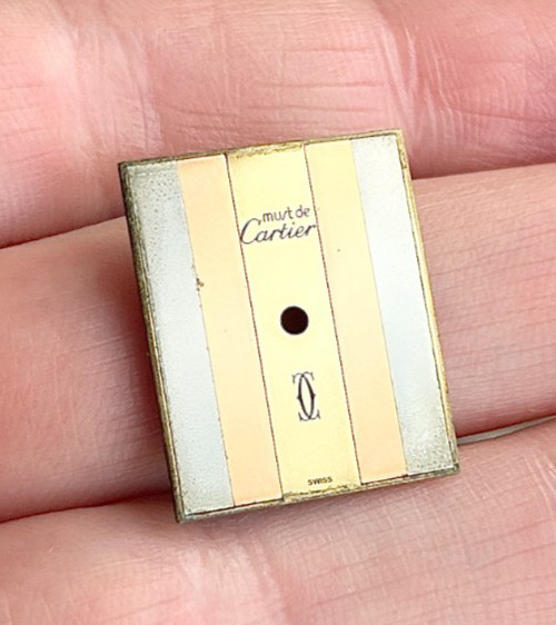 A Vintage Must de Cartier Tank “Trinity” Wristwatch Dial.