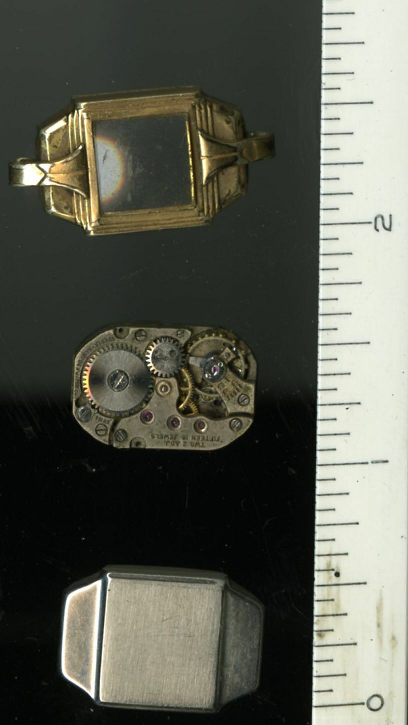 Vintage Dueber Hampden Wristwatch Movement & Case Venus V55 For Restoration