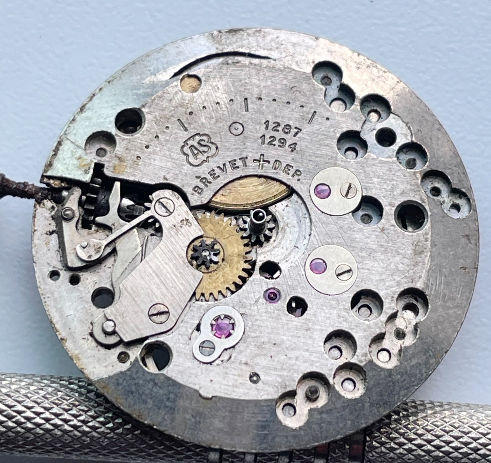MURALTA Watch Movement AS 1287 1294 17 Jewels Swiss Parts Repair Vintage