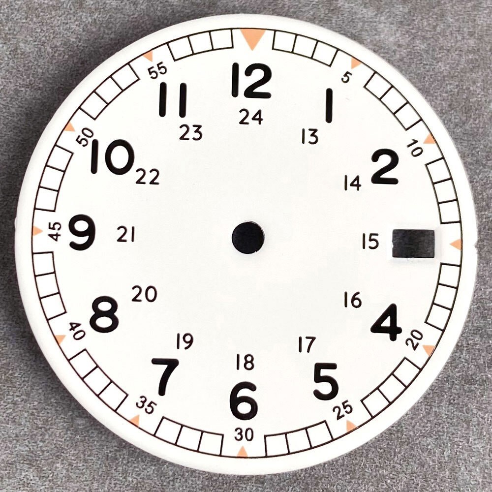 29mm Pilot Style Watch Dial Face and Hands Fit for NH35 NH36 Automatic Movement