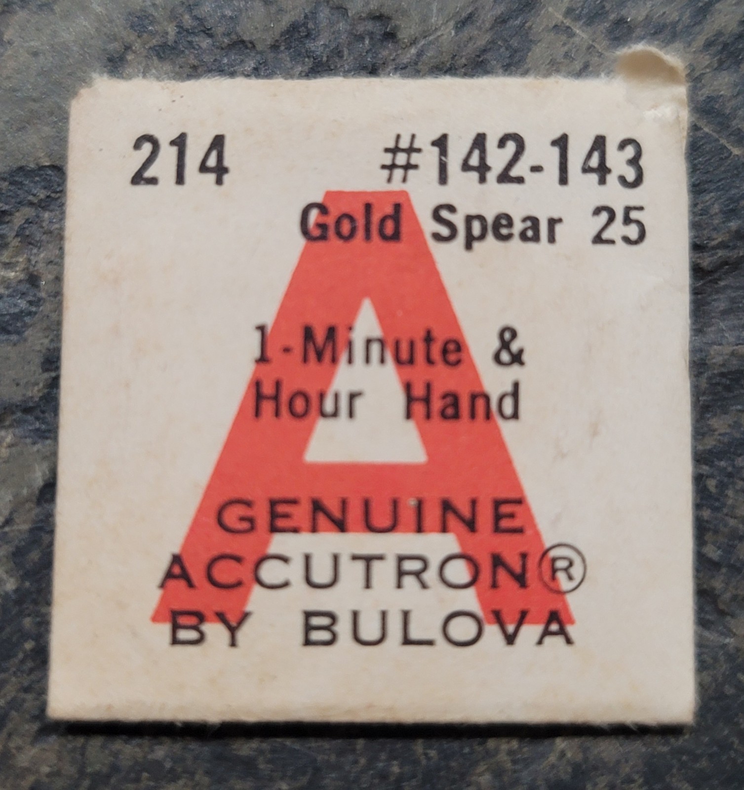 SB7F: Bulova Accutron 214 Gold Spear Hands #142-143 – Genuine OEM Pair