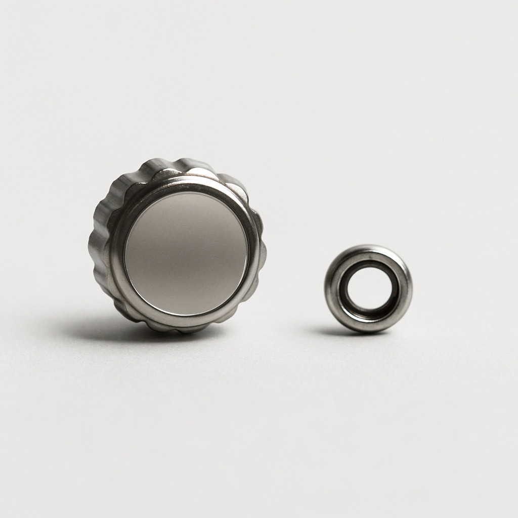 Silver Screw Crown | 5.8mm – Universal Fit | Luxury Watch Repair Part