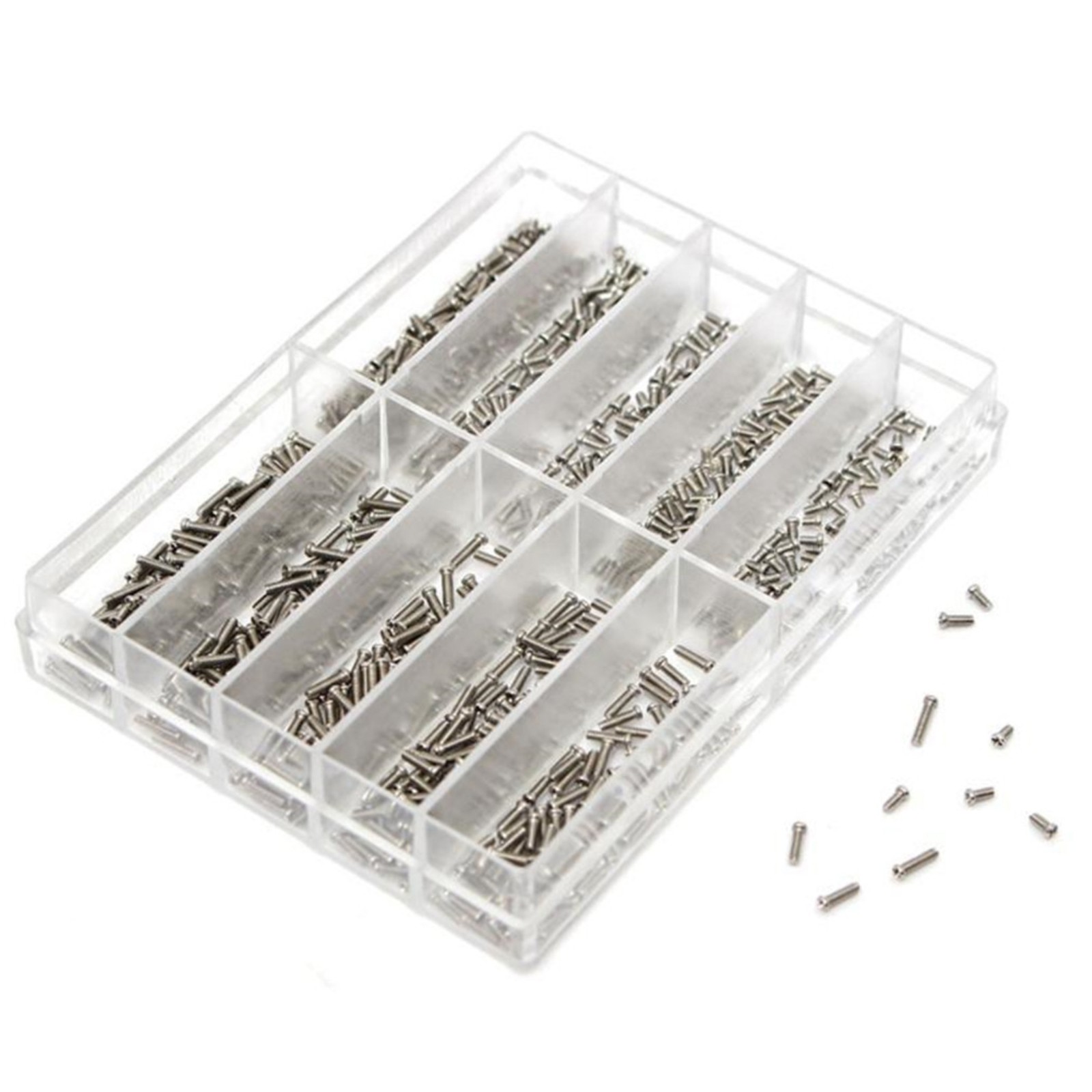 1Box 10 Sizes Stainless Steel Eyeglass Jewelry Watch Screws Repairing Kit
