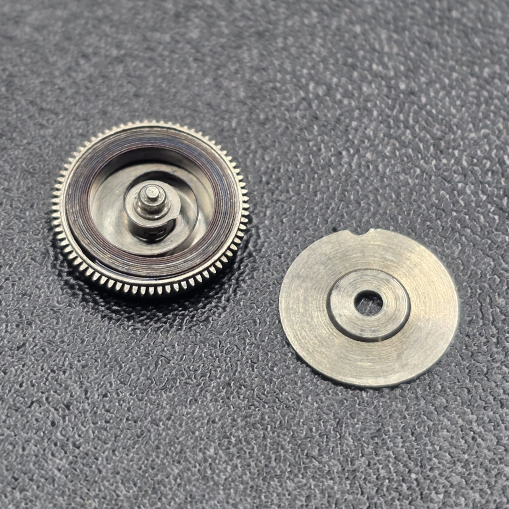 Watch Movement Part Silver Metal Gear Wheel and Disc Lot of 2