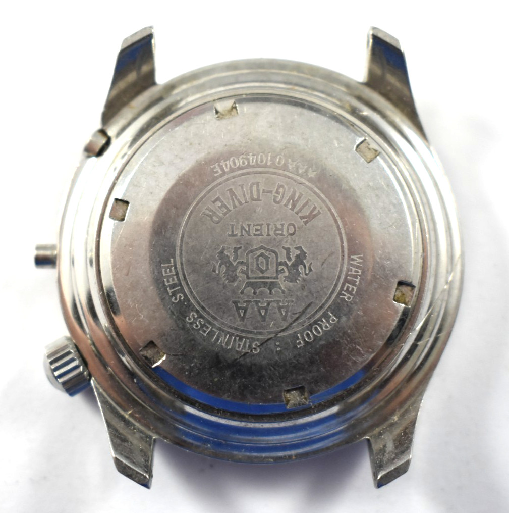 Vintage Orient King Diver Stainless Steel Wrist Watch Case Part lot.qz
