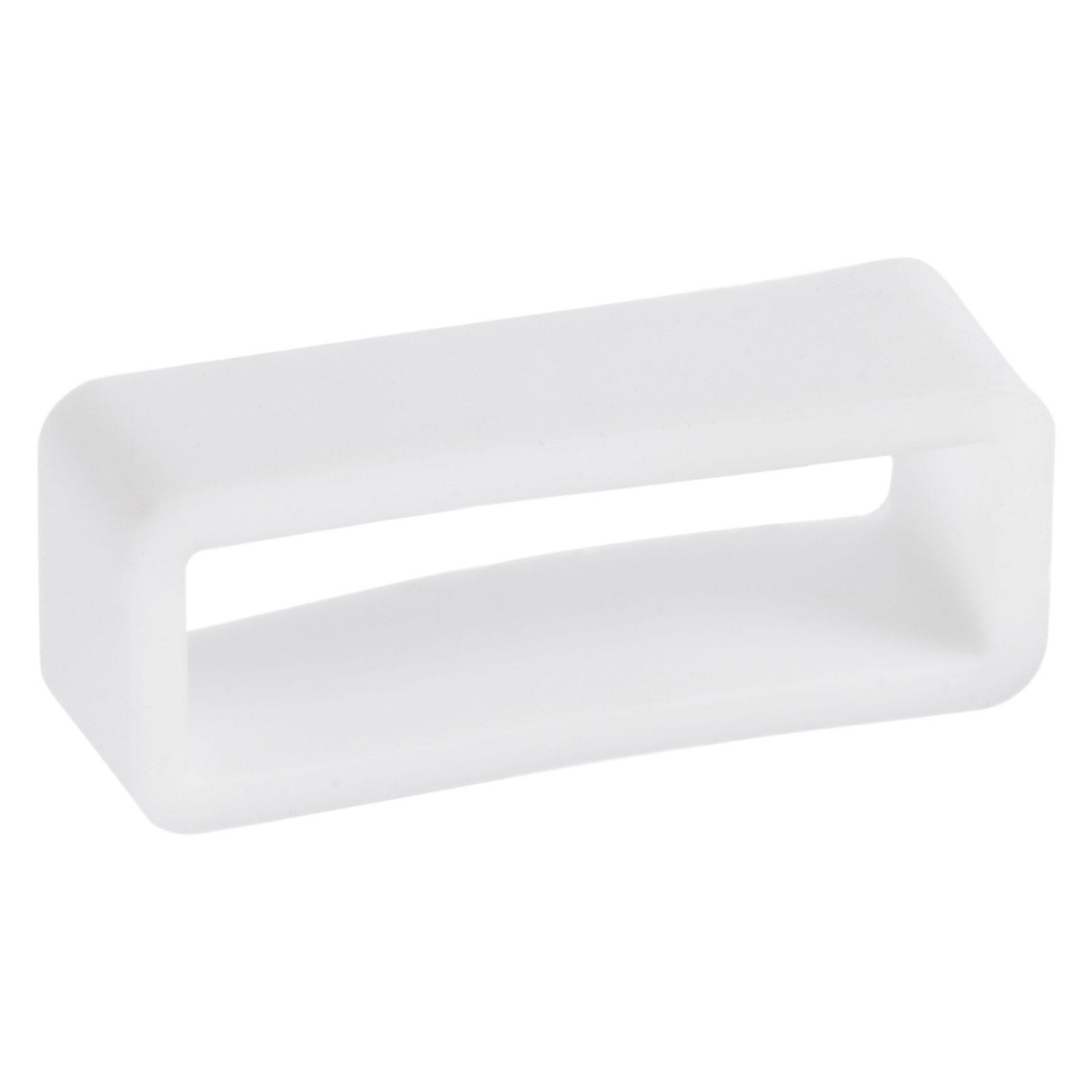 Watch Band Strap Loops Silicone for 22mm Width Watch Band, White 4 Pcs