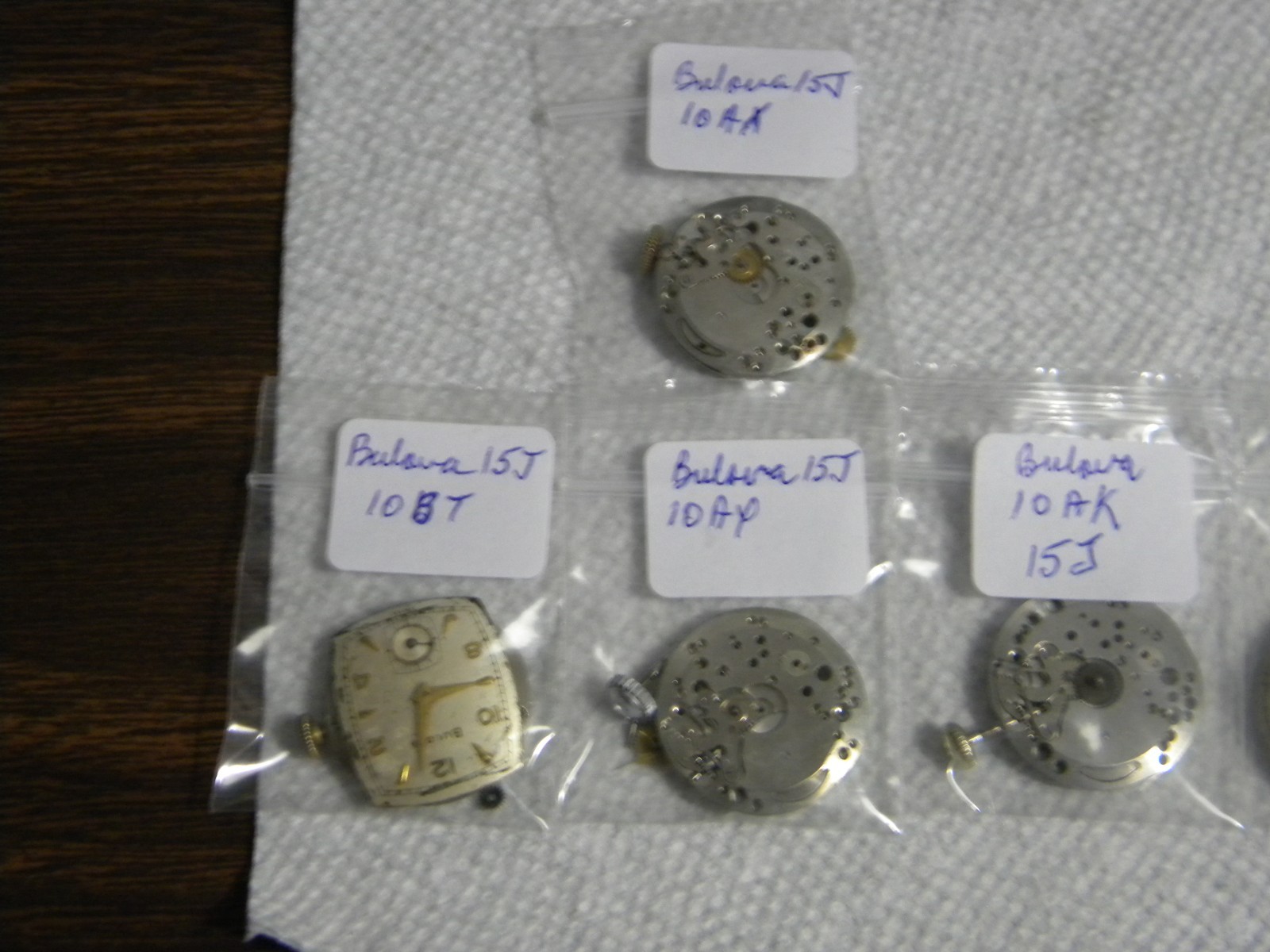 Lot Bulova Movements 10BT 10AX 10AK 11ACC 8BA 8AC 8AE 8AH & Partials for Parts