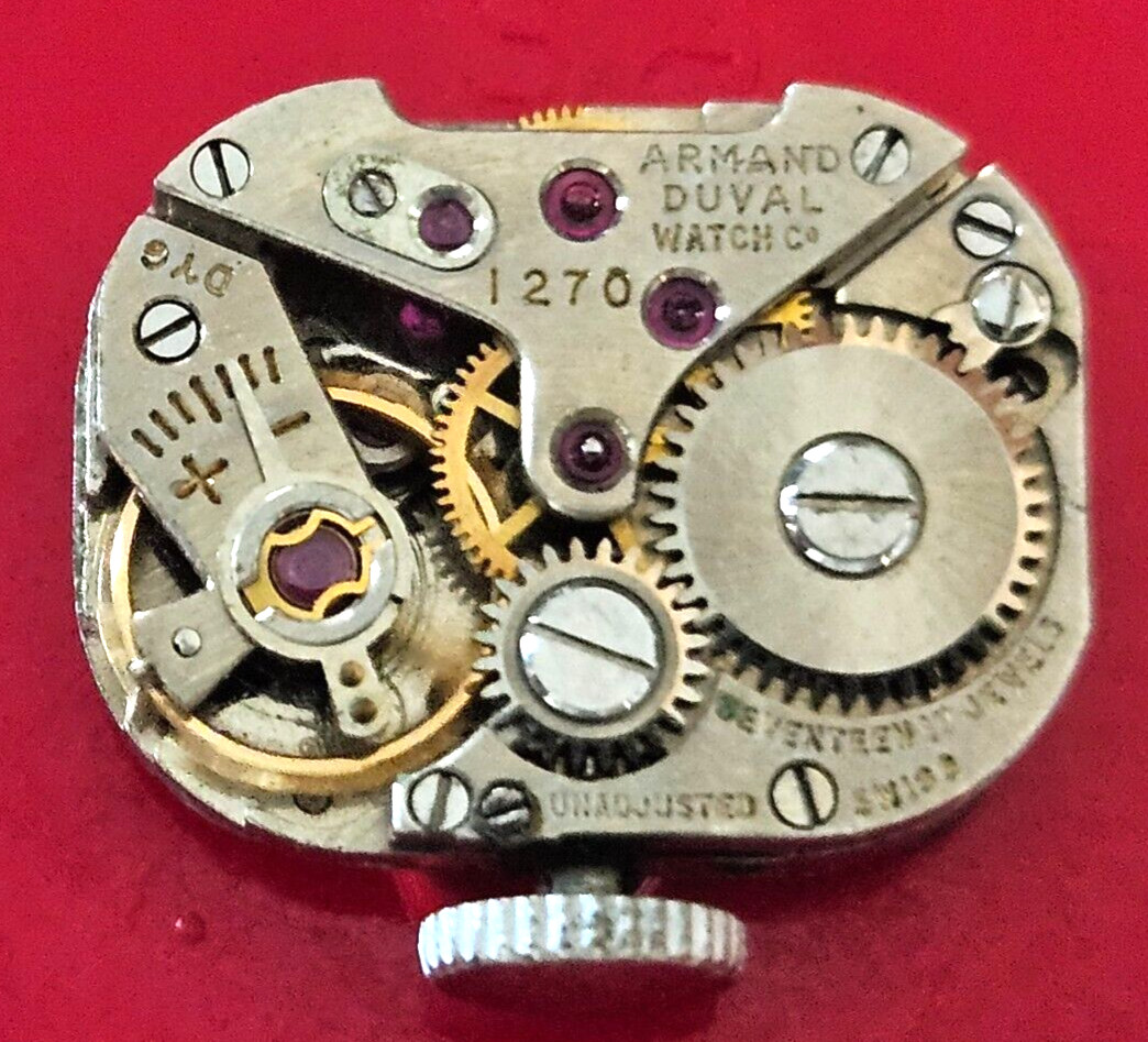 ARMAND DUVAL 1270 17J SWISS WATCH MOVEMENT (BALANCE RUNS WITH ROTATION) LOT.225