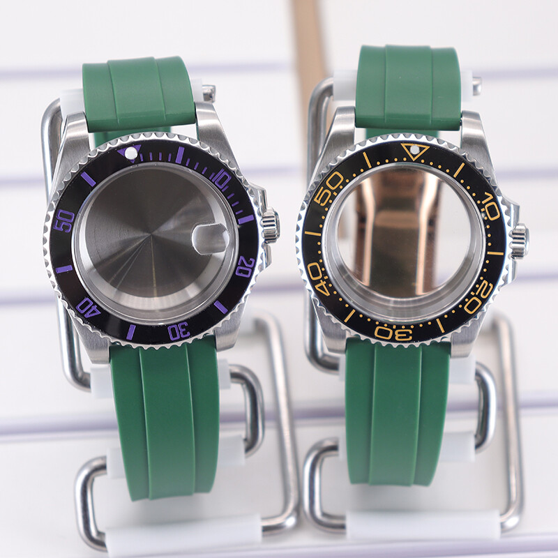 40mm Men’s Watch Case+Rubber Strap 10ATM 28.5mm Dial For Seiko Nh35 Nh36 ETA2824