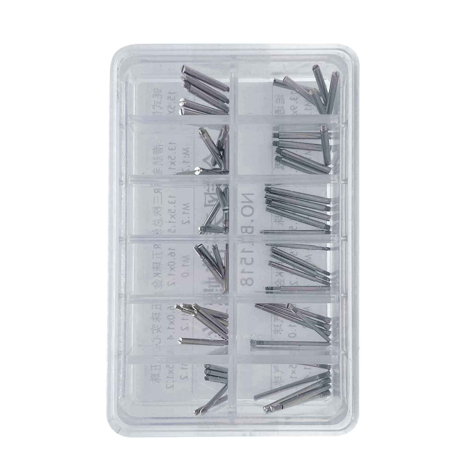 1.0mm 1.2mm 1.4mm Thread Steel Watch Band Link Screw Pin Assortment 60pcs/Box
