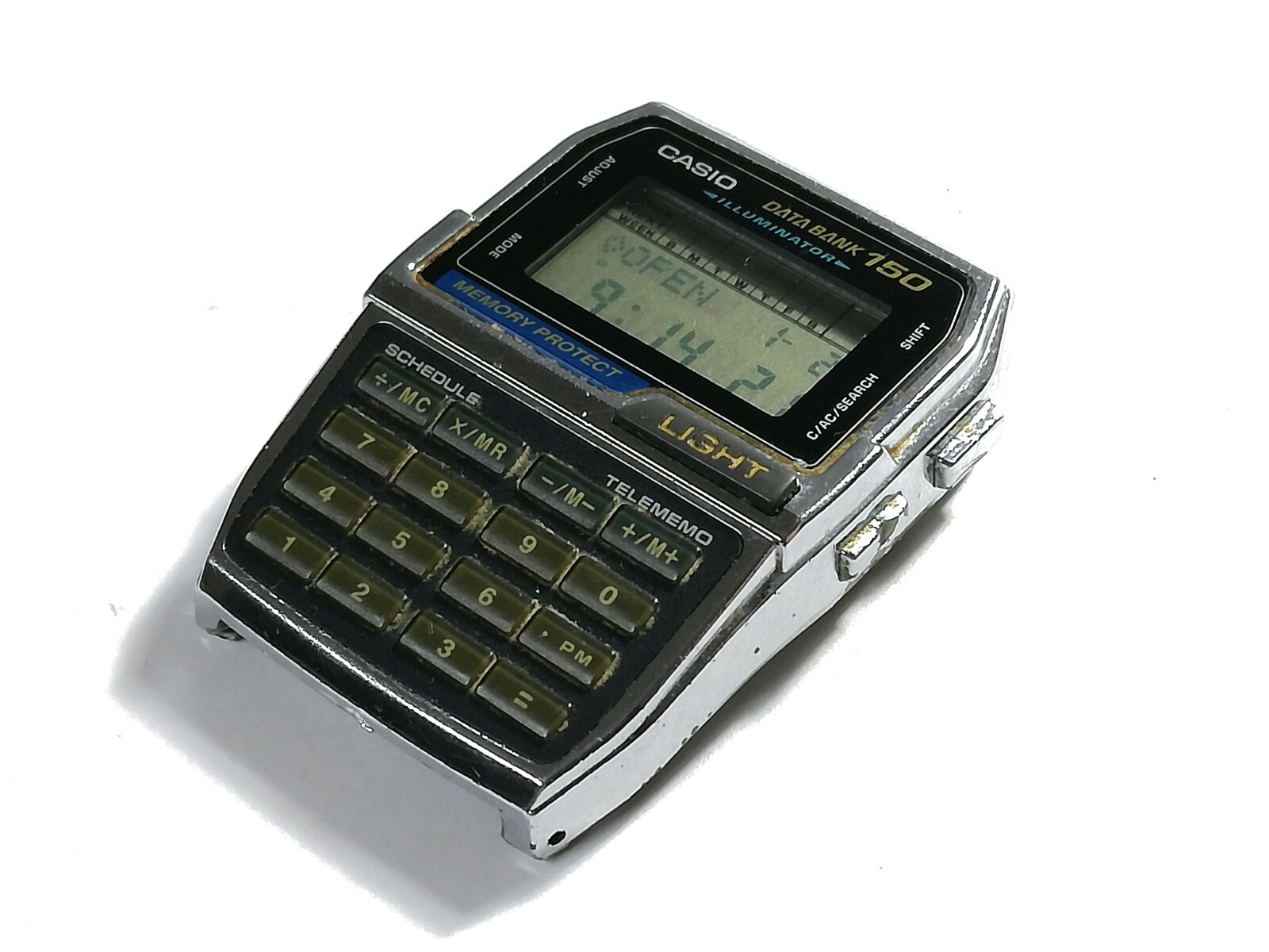 Movimiento CASIO DATA BANK 150 ILLUMINATOR original piezas de recambio funciona