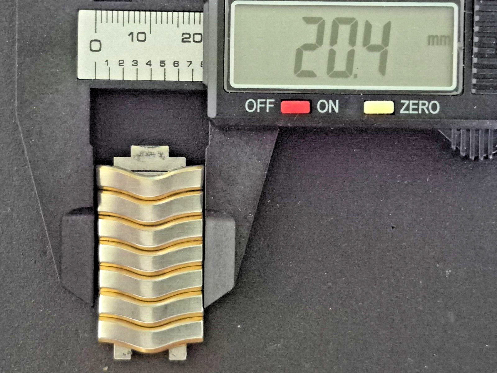 EBEL Classic Wave 7 Link Steel & Gold Segment for bands found on 21mm lug cases