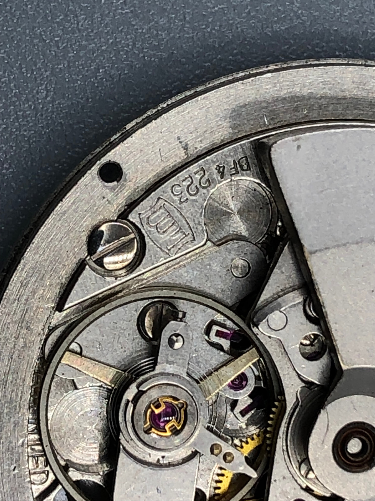 FB FORSTER CAL. 223 VINTAGE AUTOMATIC WATCH MOVEMENT BUCHERER AS IS PARTS REPAIR