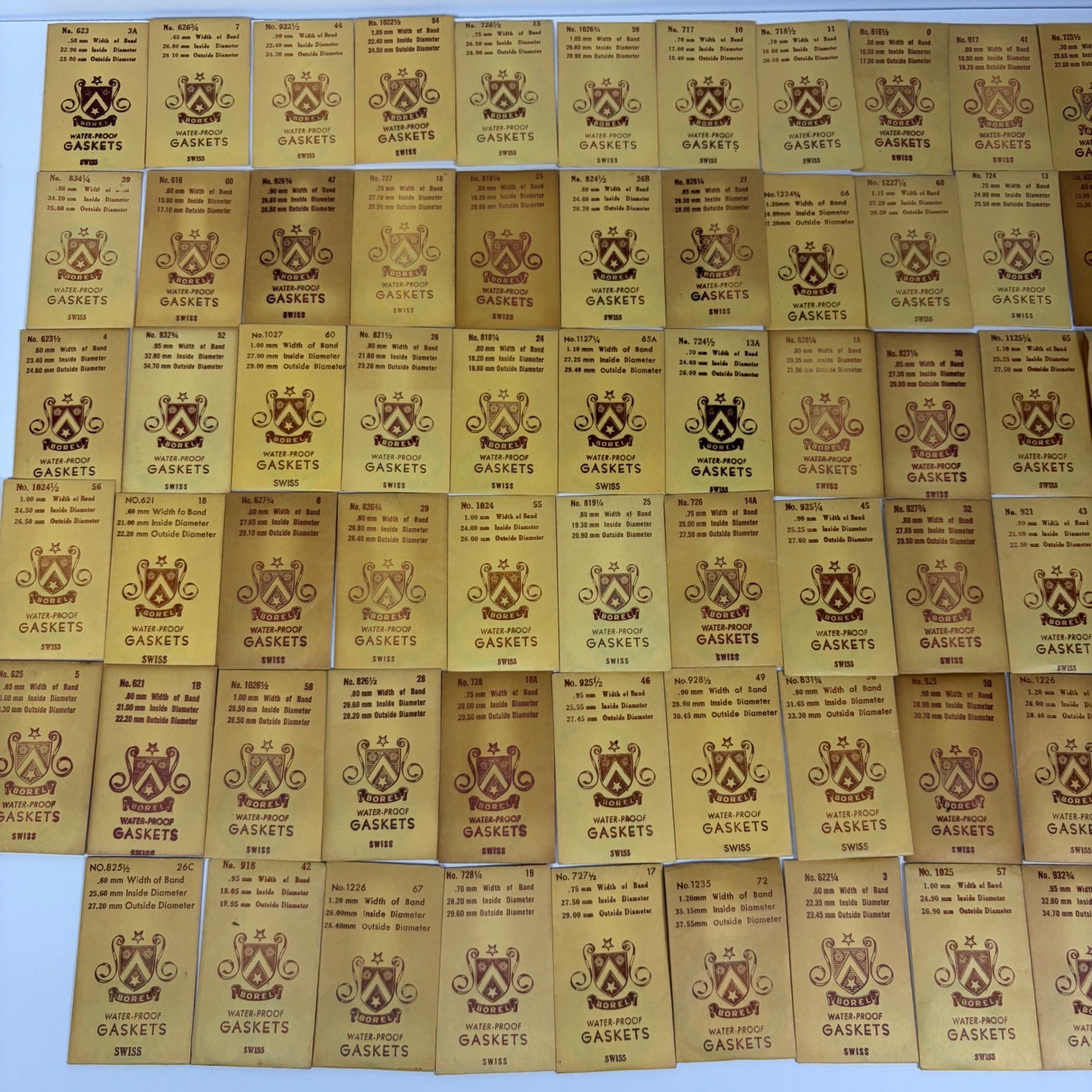 Borel Water-Proof Gaskets Vintage Swiss Watch Repair Parts Lot of 70 Unisex OS