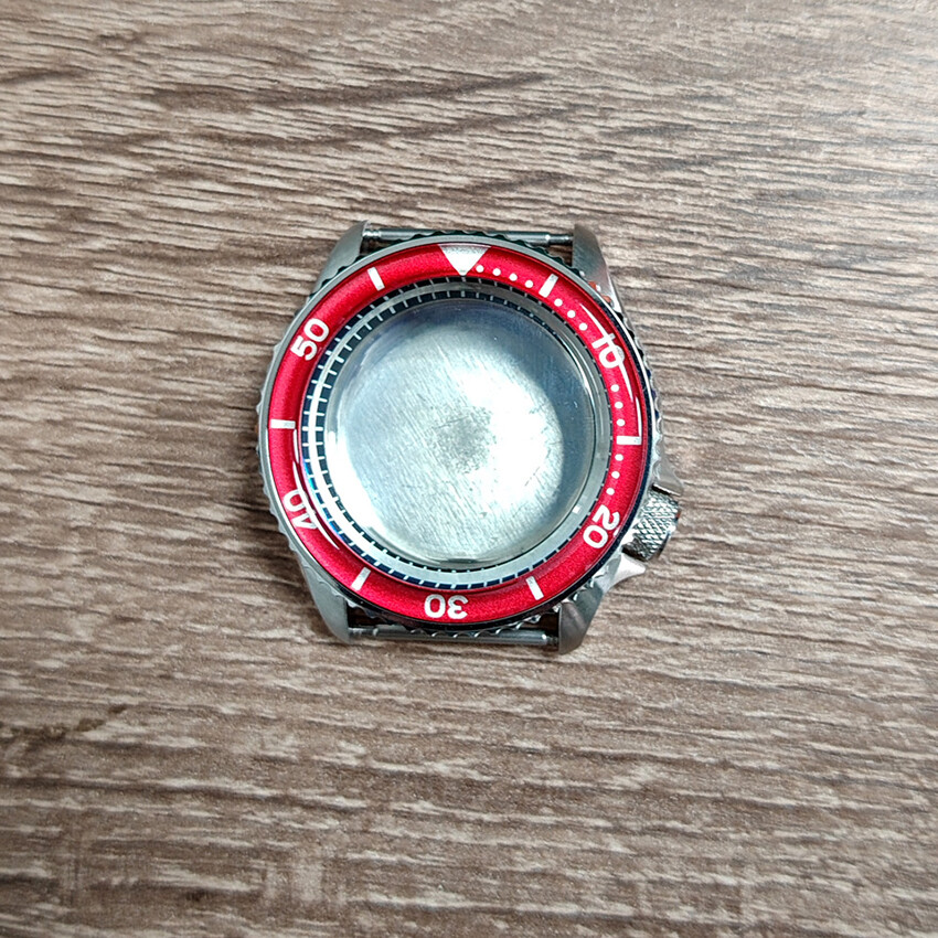 42MM 316 Steel Watch Case Resin Bezel Mineral for SKX007 for NH35/36/4R Movement