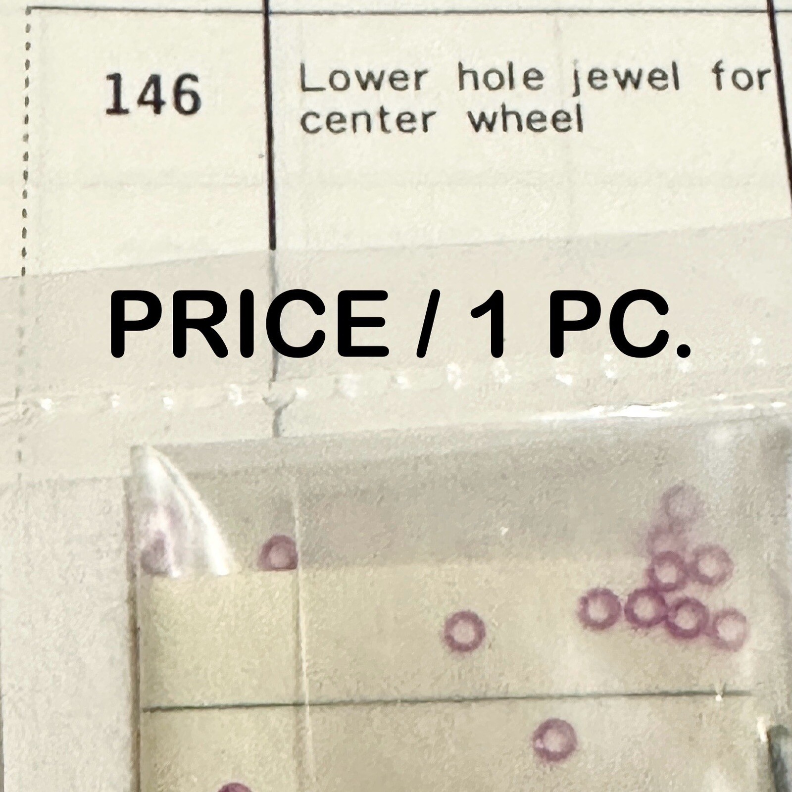 LOWER HOLE JEWEL FOR CENTER WHEEL SEIKO 6105 6117 6139 6146 6156 6159 70xx ETC.