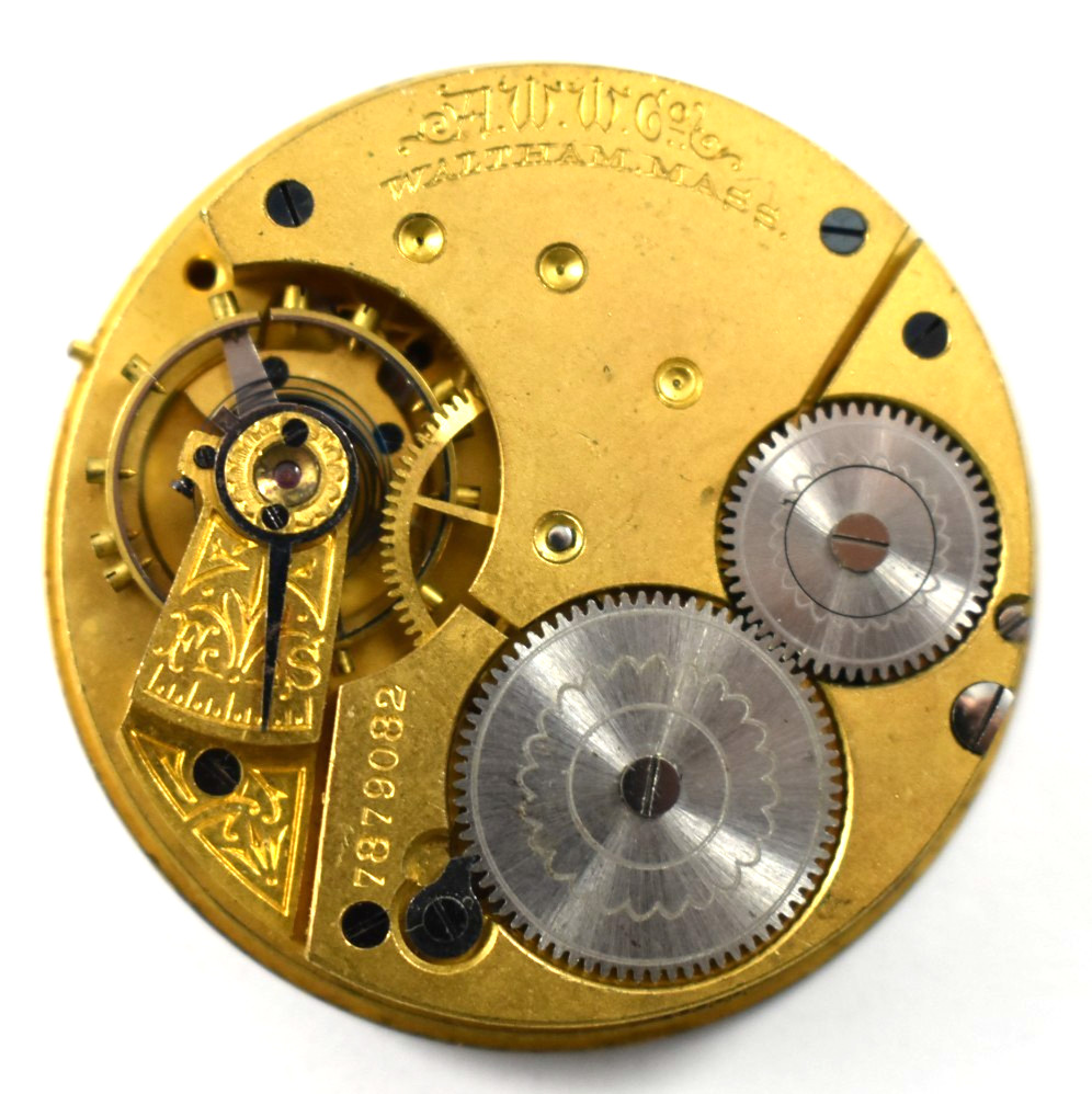 Vintage Waltham Traveler 16s 7J Hunting Pocket Watch Movement lot.wc
