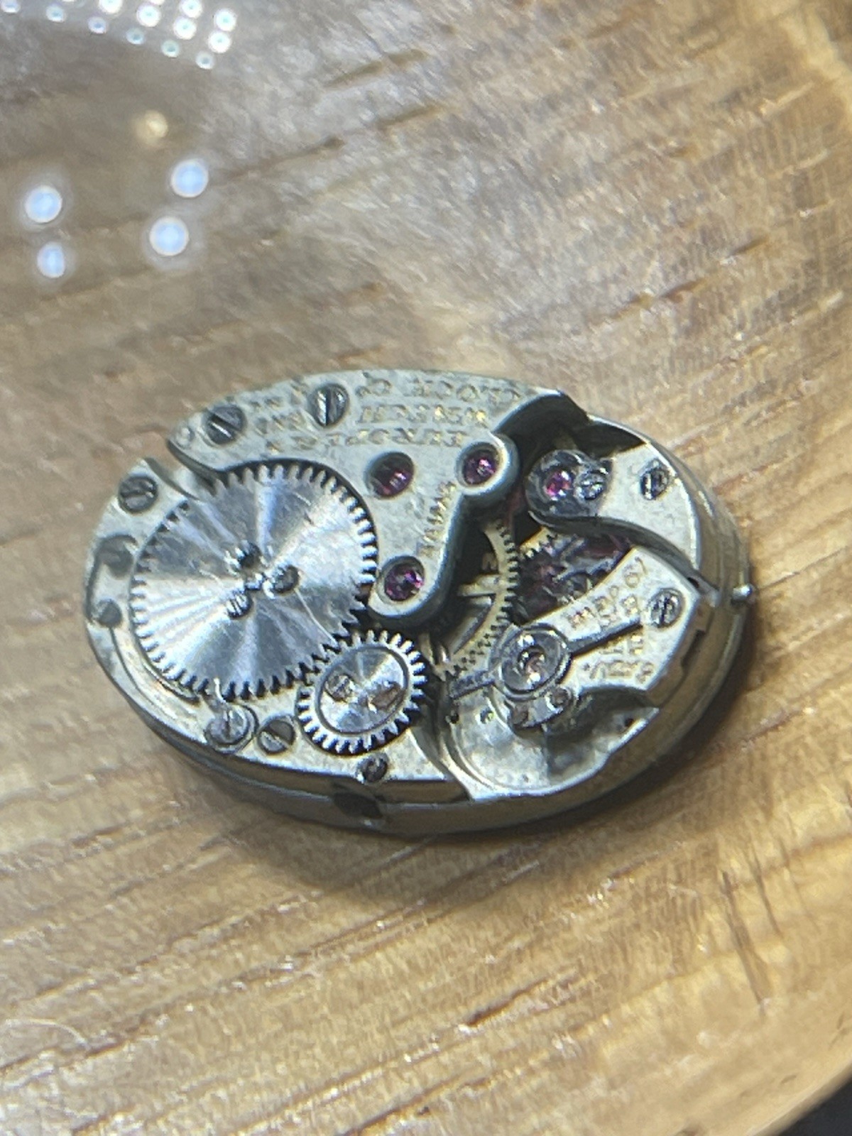 European Watch & Clock Co. Movement 19 Jewels 8 Adj. Swiss Made Vintage 25230