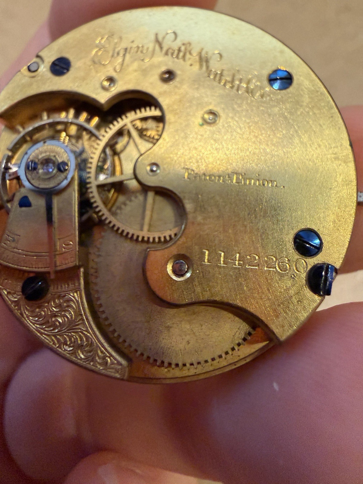Antique Elgin National Watch Company Pocket Watch Movement NON WORKING