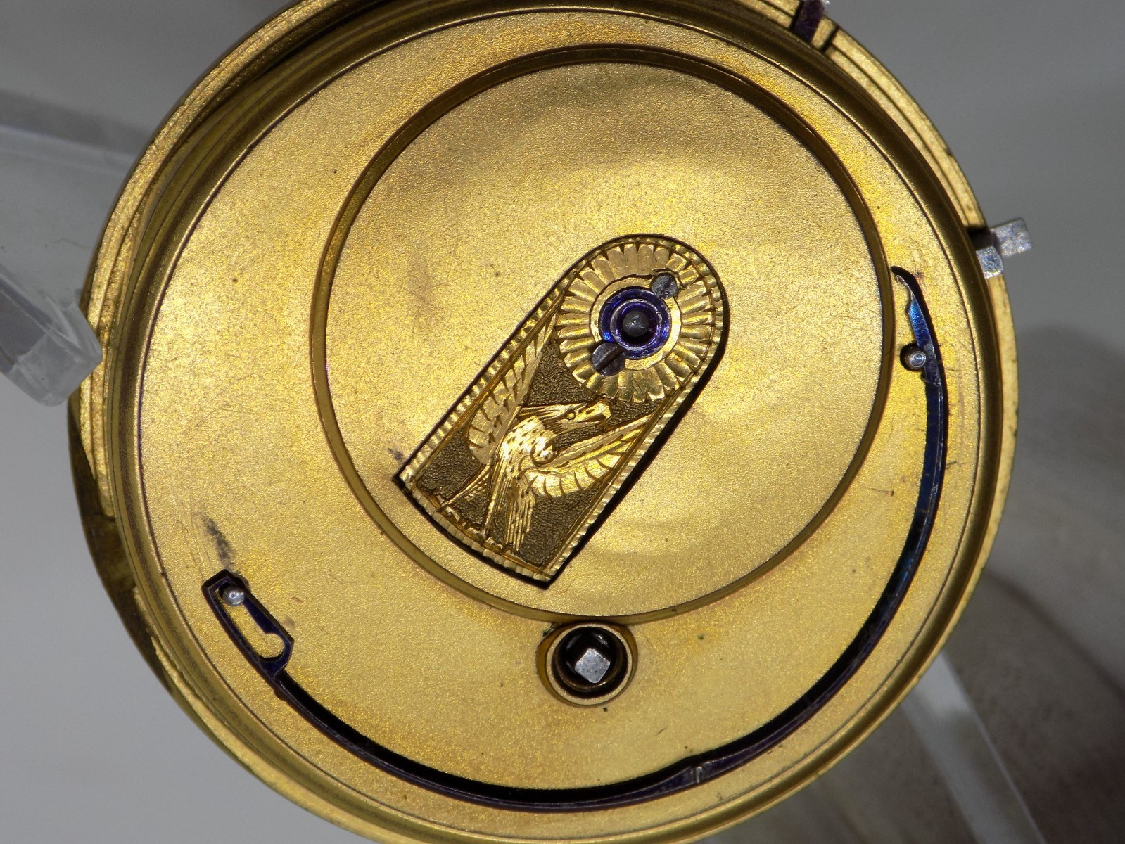1805-1855 Joseph Johnson Verge Fusee Liverpool Pocket Watch Movement Part Key +