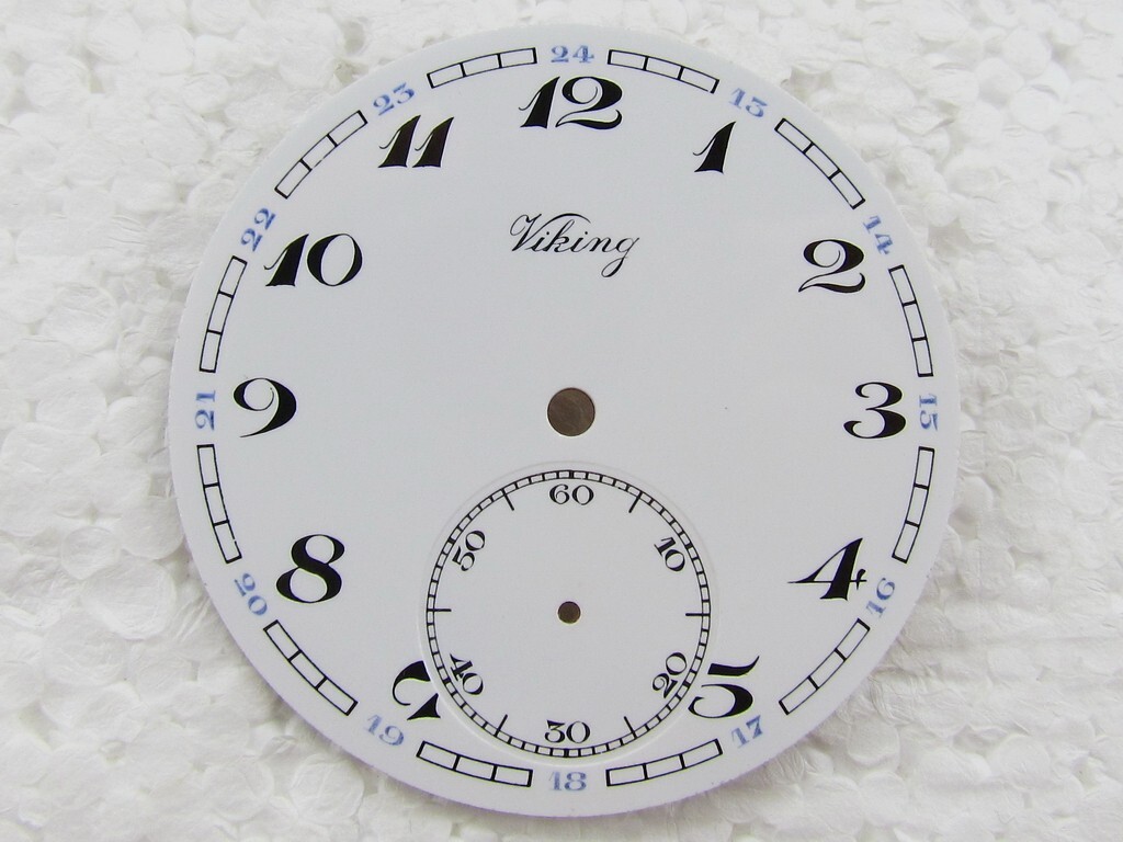 Viking Antique Swiss Original Porcelain Dial Watch-face 44 mm for Pocket Watch