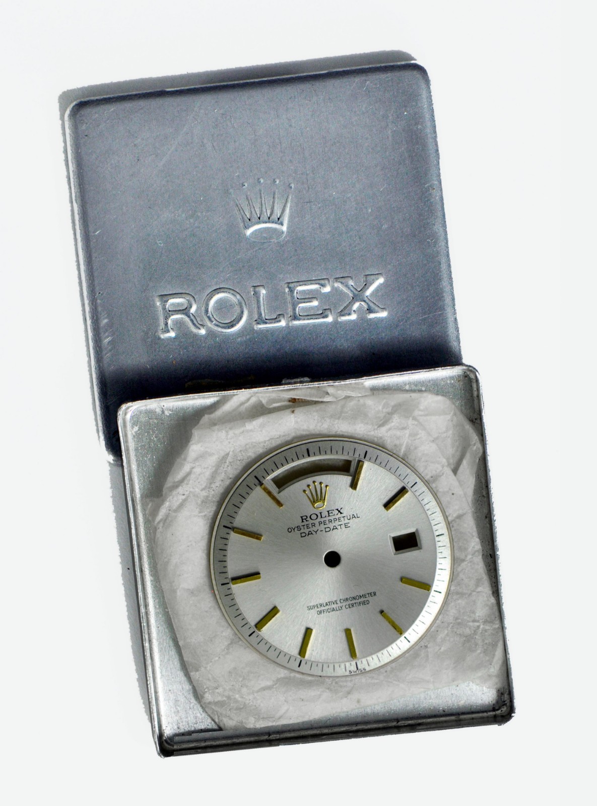 Factory-Orig. NOS Rolex 18K Day-Date President 1803 1807 Non-Lume Pie-Pan Dial