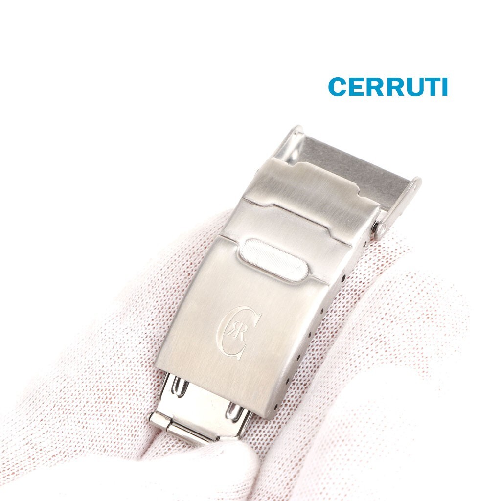 CERRUTI 1881 9.42 mm SWISS🇨🇭 Made Watch Buckle Silver tone, Metal Band