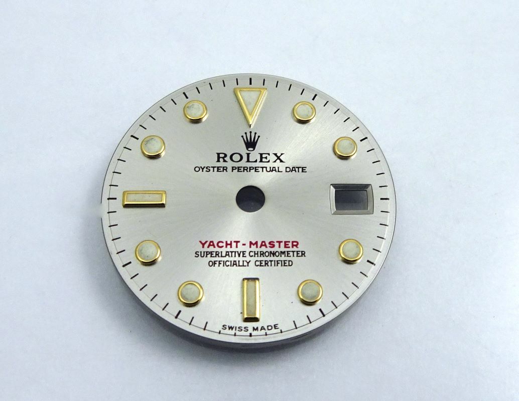 18k Gold Rolex 6917 Silver Gray FactoryYachtmaster 2235 69628 Date Watch Dial