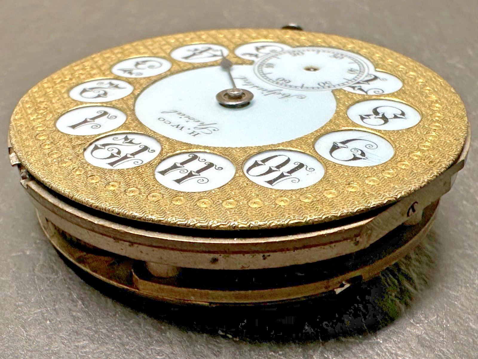 ANTIQUE H W CO SPECIAL HIGHLY JEWELED SWISS WATCH BODY FOR PARTS N209