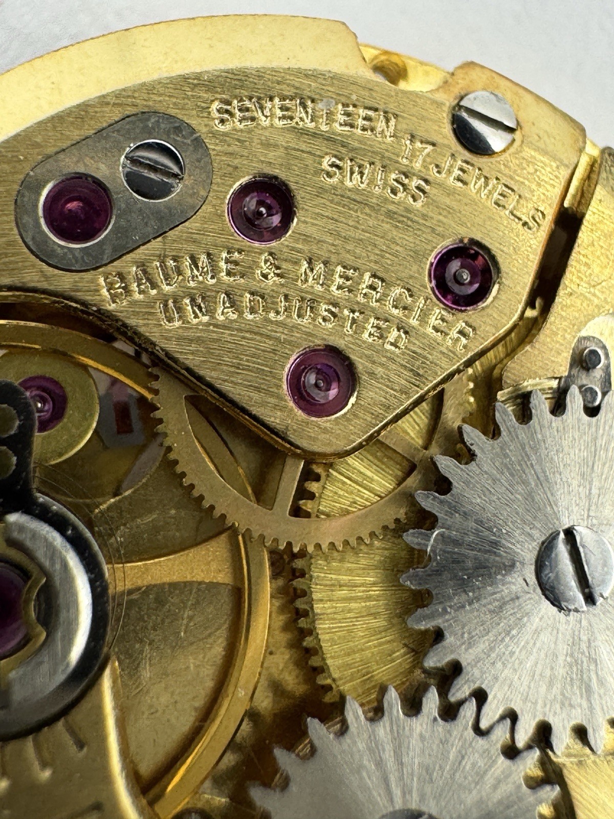 Vintage Baume Mercier Cal BM775 Partial Watch Movement – Runs